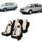 Set huse scaune compatibile VW Passat B5 (1997-2005) Piele + Textil (Compatibile cu sistem AIRBAG)