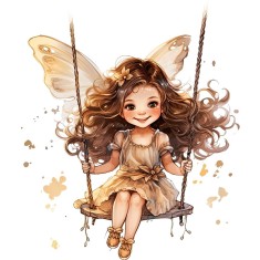 Sticker decorativ, Mica Printesa, Maro, 71 cm, 1268STK-5