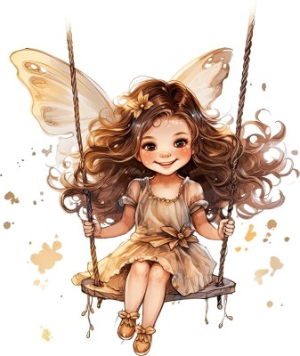 Sticker decorativ, Mica Printesa, Maro, 71 cm, 1268STK-5 foto