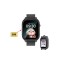 Ceas Smartwatch pentru Copii 4G, Cartela SIM, GPS, Camera, Apel Vocal-Video, Monitorizare Spion, Buton SOS, GITECH&reg; K10, Husa cu Snur, Negru