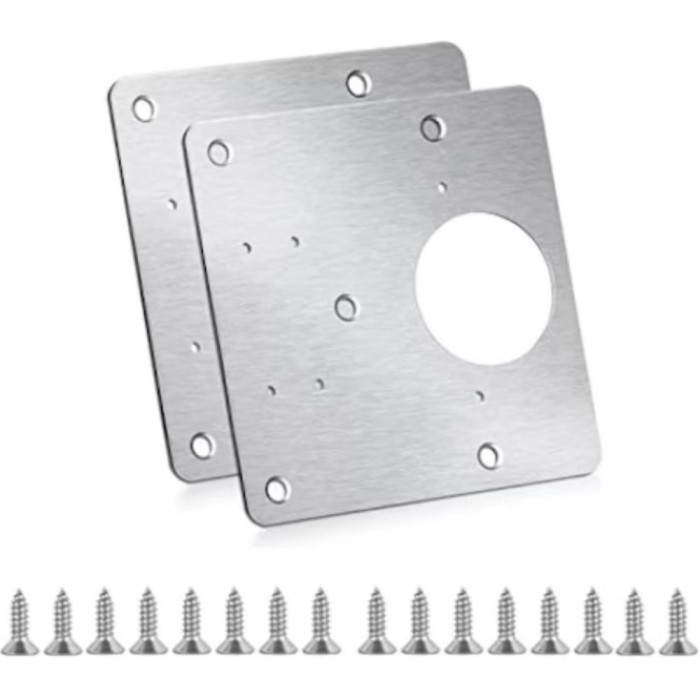 Kit placa reparatie balama mobila, otel, &Oslash;35 mm, set 8 buc