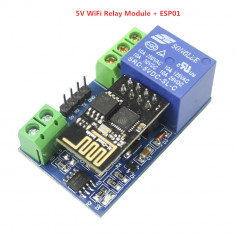 Modul cu 1 releu 5V, relay, relee, Arduino Wemos D1 Mini ESP8266 ESP-01 (RE12) foto