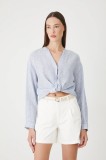 Medicine pantaloni scurti femei, culoarea alb, neted, medium waist