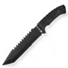 Cutit Tactic Militar Vanatoare Foxter 33cm, Otel Inoxidabil, Maner Ergonomic, Husa, Negru