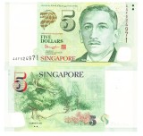 Singapore 5 Dolari 2013 P-47c Polimer UNC