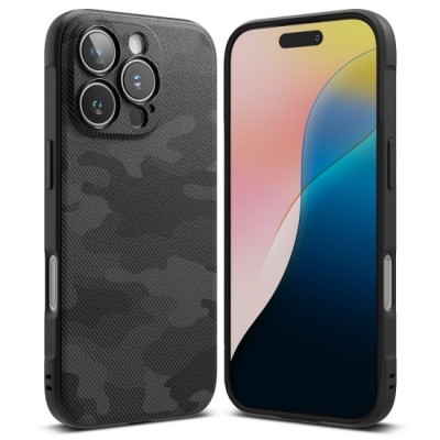 Husa pentru iPhone 16 Pro Max - Ringke Onyx Design - Camo Black foto