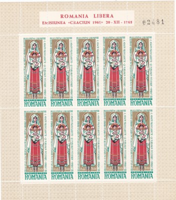 1965 Romania Exil - Minicoala dt Craciun, rezistenta anticomunista emisiunea 42 foto