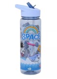 Bidon de apa pentru copii, model astronaut, albastru,plastic, 700 ml