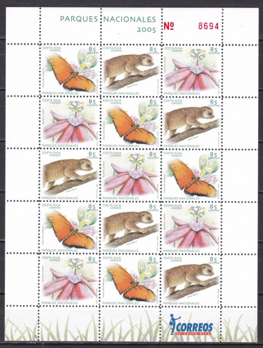 Costa Rica 2005 flori fauna parc national MI 1616-1618 kleib. MNH