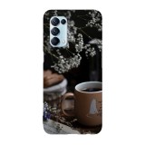 Husa compatibila cu Oppo Reno 4 Lite model Time for coffee, Silicon, TPU, Viceversa
