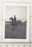 Bnk foto - Militar roman calare - anii `40, Alb-Negru, Romania 1900 - 1950