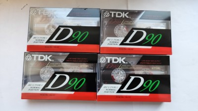 Lot 4 Casete TDK D90 Green TYPE I Normal Bias Sigilate foto