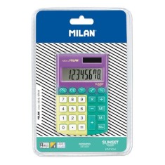 Calculator de Birou MILAN Sunset, 8 Digits, 98x62x9 mm, Alimentare Duala, Corp din Plastic Galben, Calculatoare Birou, Calculator 8 Digits, Calculator foto