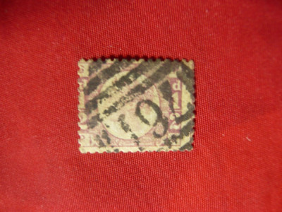 Serie 1/2 penny rosu Regina Victoria format mic 1870 , stampilat foto