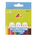 Creioane colorate asortate mici set de 12 bucati/set, ECADA