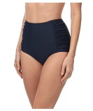 Slip Baie Dama Merry Style MS10-119 Bikini Bleumarin Talie Inalta Decupat, Protectie UV, Fabricat UE (36/S)