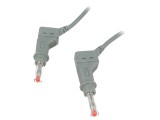Cablu de măsurare 32A mufă banană 4 mm gri
