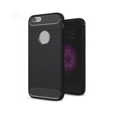 Husa flexibila htp carbon compatibila cu apple iphone 6 plus / 6s plus, black, Htphone