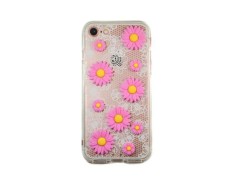 Husa Silicon iPhone 8 iPhone 7 Pink Daisy