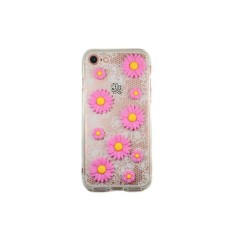Husa Silicon iPhone SE 2 2020 Pink Daisy