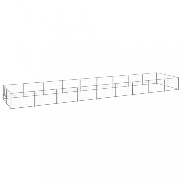 Padoc pentru c&acirc;ini, argintiu, 18 m&sup2;, oțel
