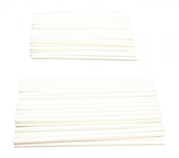 Kit protectii (invelitori) spite roata fata - spate (18&quot; - 21&quot;) - motociclete cross &ndash; enduro &ndash; culoare: alb (kit 80 bucati)