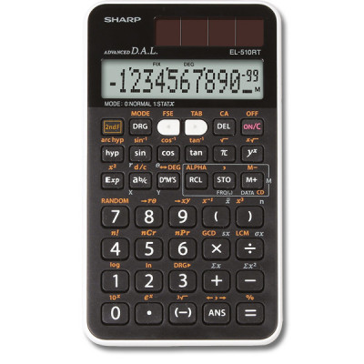 Calculator Stiintific, 12 Digits, 273 Functii, 144x75x10 Mm, Dual Power, Sharp El-510rt - Negru foto