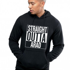 Hanorac Barbati Negru - Straight Outta Arad - L