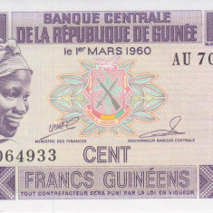 Bancnota Guineea 100 Franci 1985 - P30 UNC