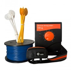 Zgarda electrica cu gard invizibil de delimitare ( gard radioelectric ) pentru caini, sistem complet, rezistent la apa, TP16, suprafata maxima 5000mp,
