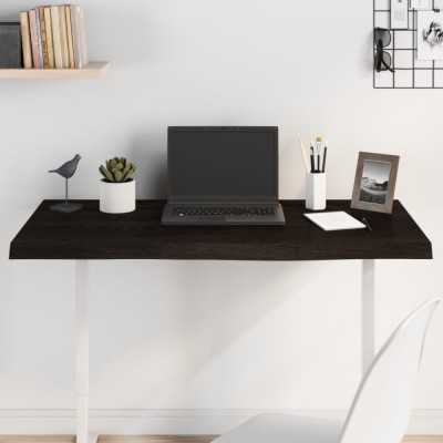 vidaXL Blat de masă maro 100x60x(2-4) cm, lemn masiv stejar tratat 3156432 foto