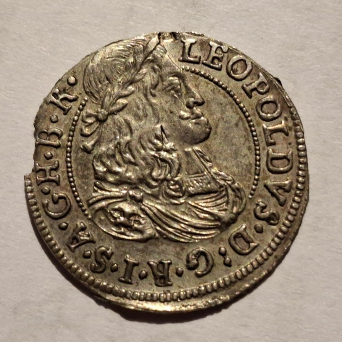 Austria 3 kreuzer 1678 argint Leopold l