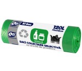 Saci Menajeri OTI pentru Colectare Selectiva, Sticla, Capacitate 120L, 70x110 cm, 10 Buc Rola, Culoare Verde, Articole Menaj