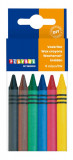 Set 6 creioane colorate cerate cu diametrul de 8 mm, PLAYBOX