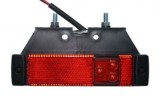 Lampa Gabarit LED Rosu 24V, 3 LED, 100mm x 32mm, Universala, Contur, Camion, Remorca
