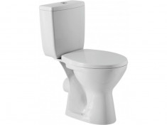 Set WC COMPACT SENATOR SE010 CERSANIT, cu capac polipropilen, iesire laterala, alb, portelan, latime 635 mm, adancime 660 mm, 35 kg, K100-210 foto