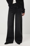 Medicine blugi din bumbac culoarea negru