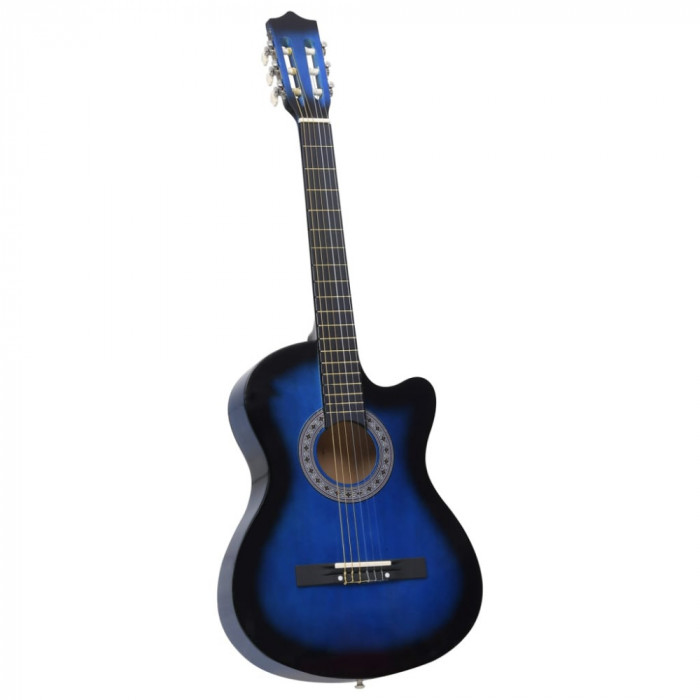 Gossi chitara clasica occidentala, 6 corzi, albastru ombre 38&quot;
