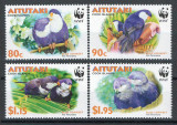 Aitutaki 2002 Mi 772/75 - WWF: pasari, fauna, Nestampilat