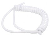 Cablu spiralat 3G1mm2 alb 0,2m-0,7m