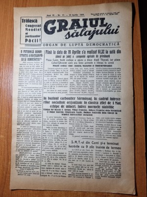 graiul salajului 23 aprilie 1949-art.carei,mina sarmasag,zalau,simleul silvaniei foto