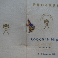 Program Cpncurs Hipic , Sibiu , 7 - 8 Septembrie 1941 , General Pantazi , semnat