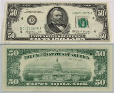 USA SUA █ bancnota █ 50 Dollars █ 1969 █ P-453b █ D4 Cleveland █ UNC █ necirculata
