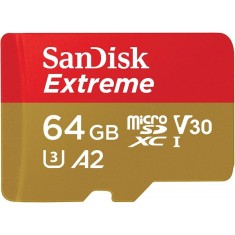 Card Memorie microSDXC SanDisk Extreme, 64Gb, Clasa 10 / UHS-1 U3 SDSQXAH-064G-GN6MN