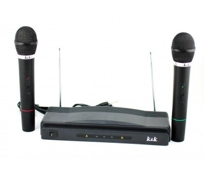 Set 2 microfoane wireless semiprofesionale K&amp;amp;K AT-306 foto