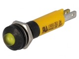 Lampă LED galbenă 24VDC &Oslash;8mm IP67