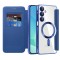 Husa MagSafe pentru Samsung Galaxy A16 5G A166 / A16 4G A165, Techsuit, SmartMag Book, Albastra