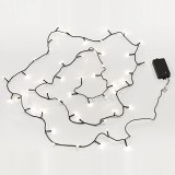 Instalatie cu 192 de LED-uri Lichterkette, plastic, alb rece, baterii, 14,30 M