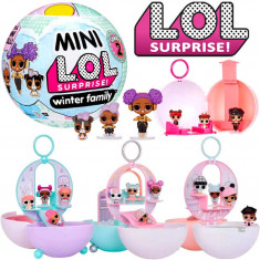 Mini L.O.L. Surprise Winter Family Winter Ball Set cu păpuși ZA5127