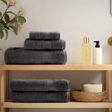 vidaXL Prosoape de baie 10 pcs Antracit 15 x 21 cm Bumbac